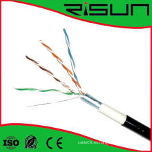 Cable UTP Cat5e LAN sólido para la comunicación con la chaqueta de PVC